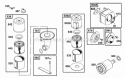 Air Cleaner Grp Muffler Grp Diagram and Parts List for 194412-0112-99  Briggs and Stratton Engine